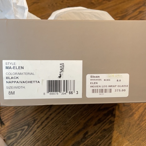 BCBGMAXAZRIA  Elen woven leg wrap gladiator size 8 - Picture 6 of 6